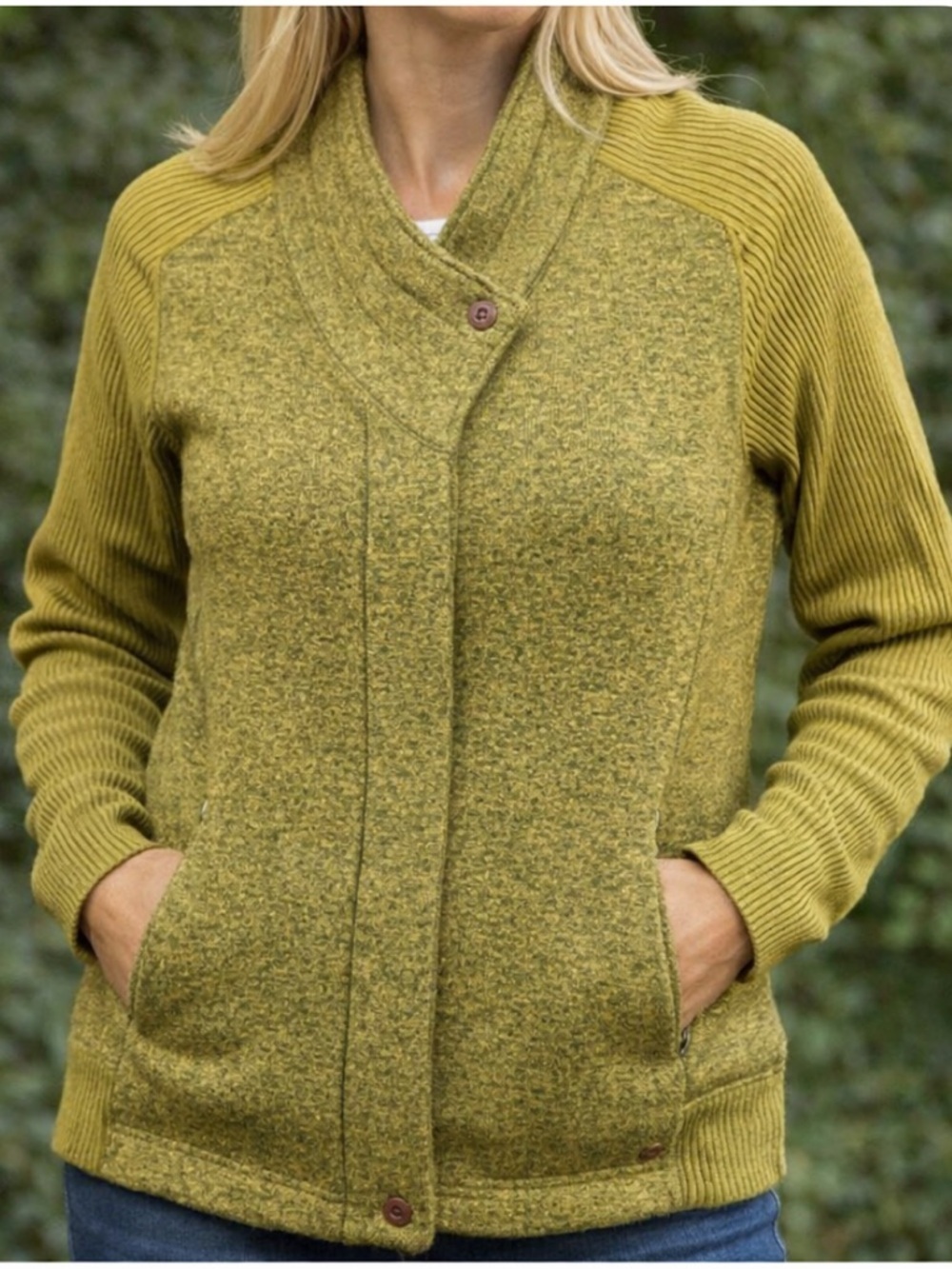 Royal Robbins Women’s Table Jacket Lizard Olive Green Cozy Layer Size L NWT